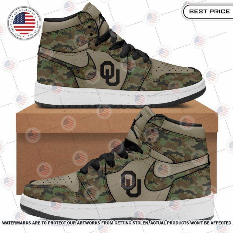 Oklahoma Sooners Military Air Jordan 1 You look lazy