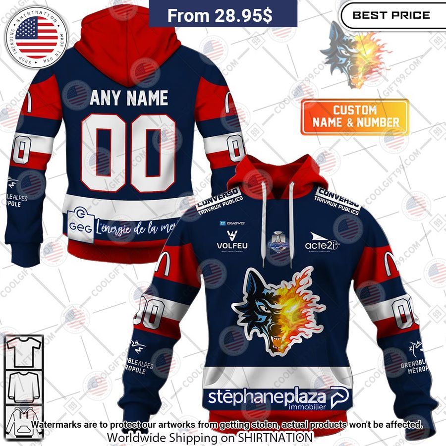 Personalized Bruleurs de Loups Home Jersey Style Hoodie Amazing Pic