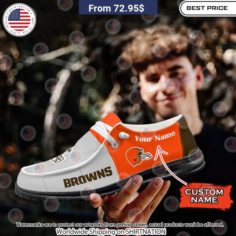 Personalized Cleveland Browns Hey Dude Shoes Shirtnation Shop Trending T Shirts Online In Us