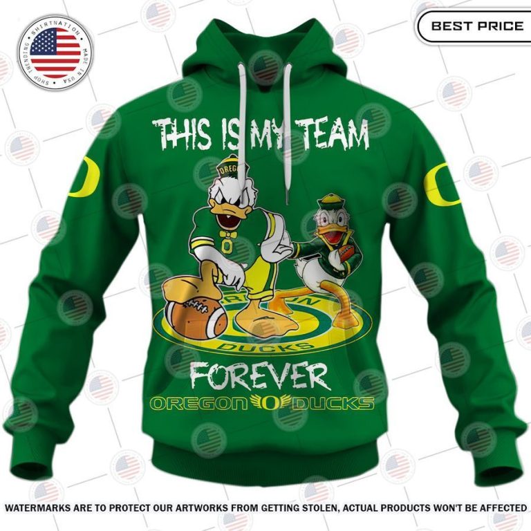 personalized oregon ducks this is my team forever hoodie 2