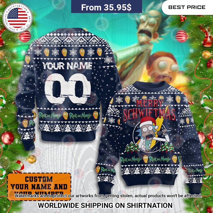 Rick and Morty Merry Schwiftmas Sweater You look different and cute