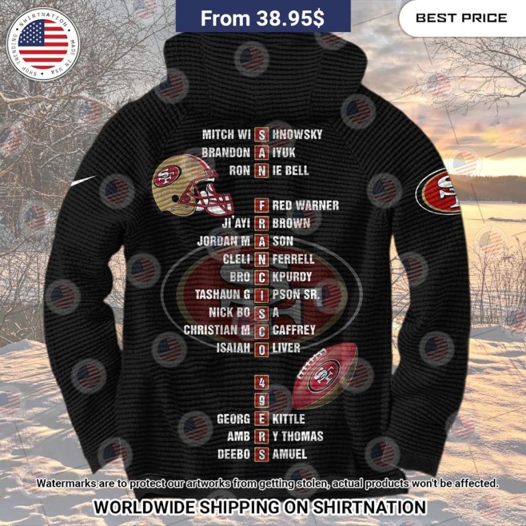 San Francisco 49ers Champions NFC West Division Hoodie Lovely smile