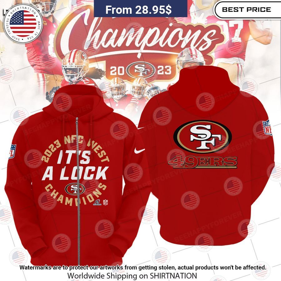 San Francisco 49ers NFC West Division Champions Hoodie Coolosm