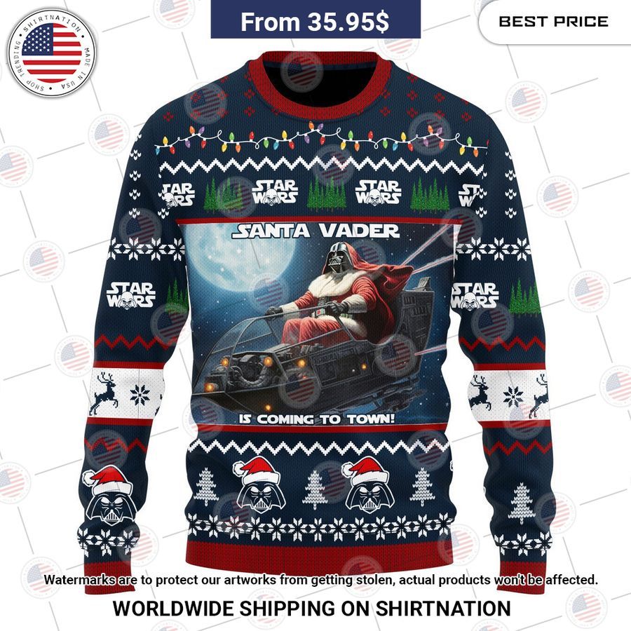 Santa Vader Is Coming To Town Sweater I like your dress, it is amazing