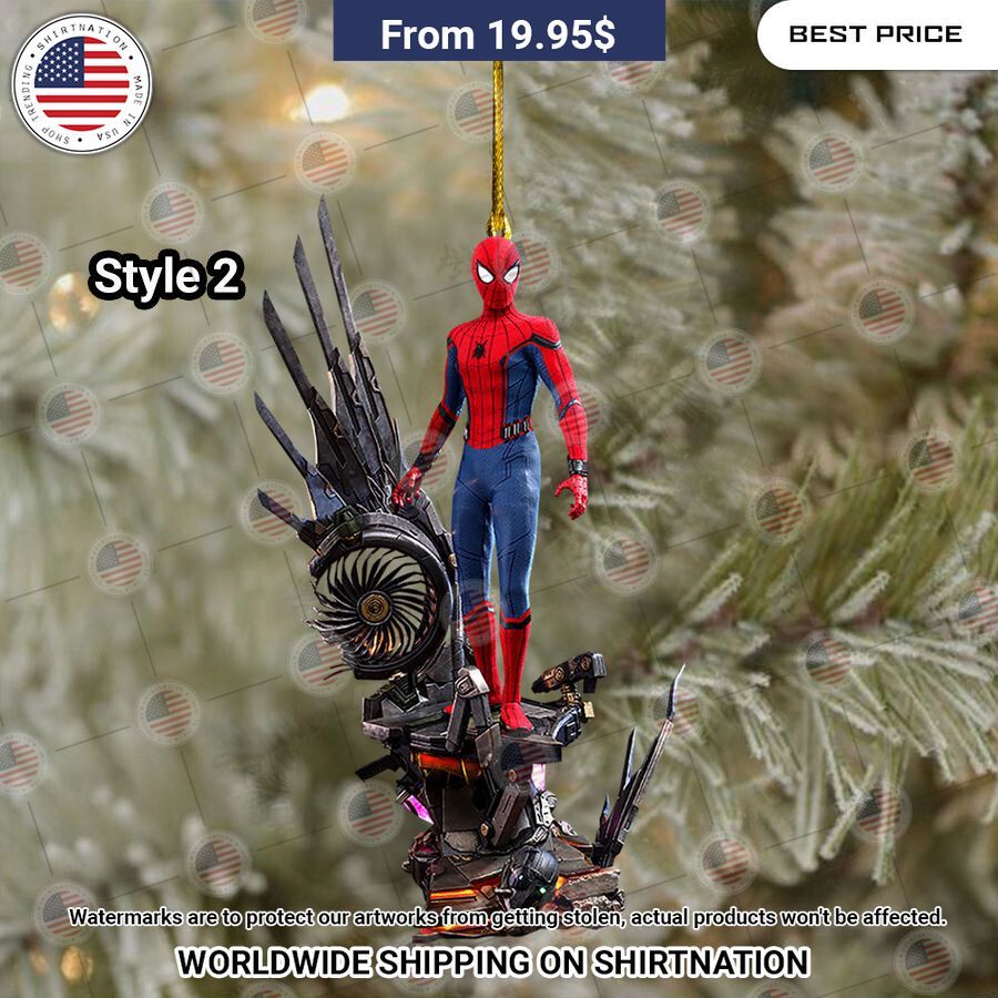 Spider Man Christmas Ornament Studious look