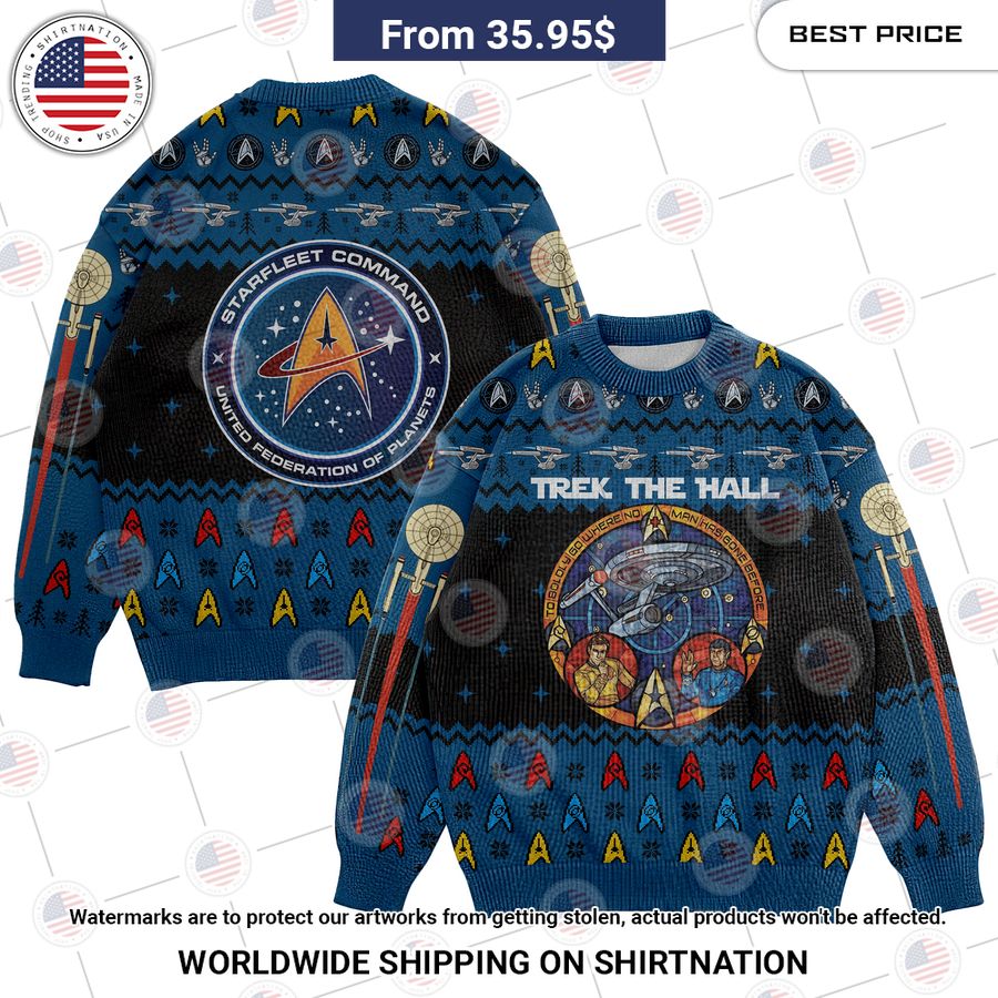 Star Trek Starfleet Command Sweater Eye soothing picture dear
