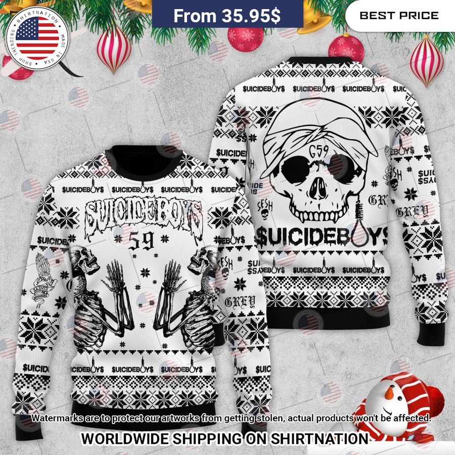 Suicideboys G59 Skull Ugly Sweater Nice bread, I like it
