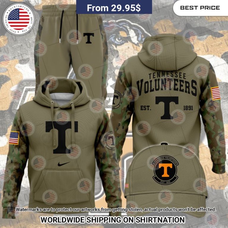 Tennessee Volunteers Est 1891 Vetaran Hoodie Natural and awesome