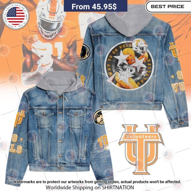 Tennessee Volunteers Hooded Denim Jacket Best picture ever