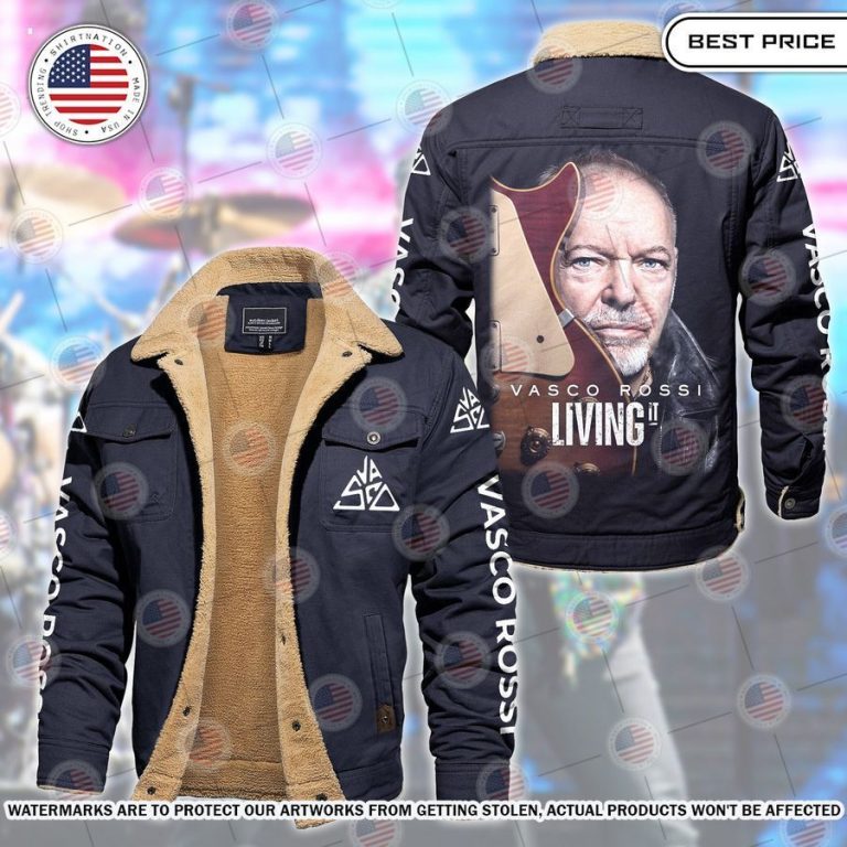 Vasco Rossi Living Fleece Leather Jacket Oh my God you have put on so much!