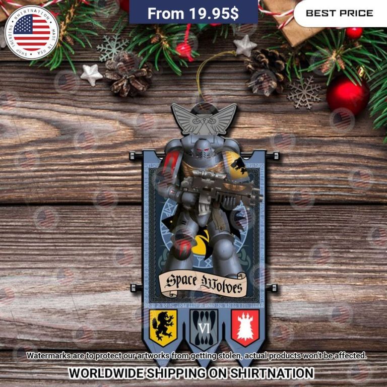 Warhammer 40K Space Wolves Ornament Bless this holy soul, looking so cute