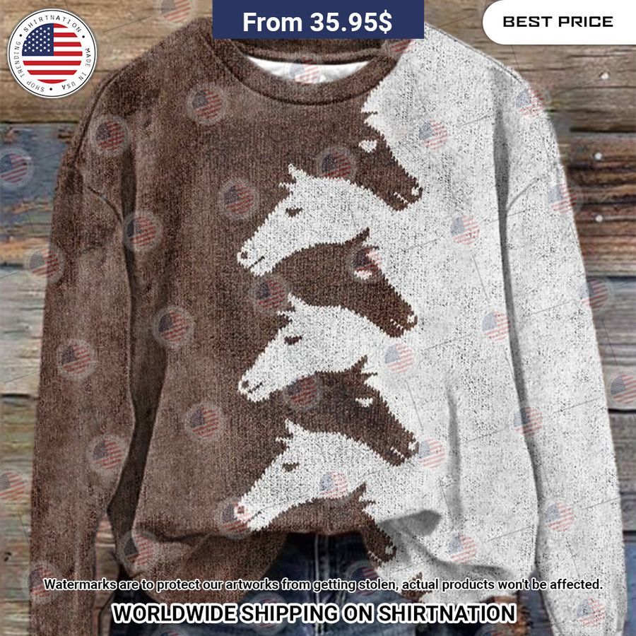 Western Horses Christmas Sweater It is too funny