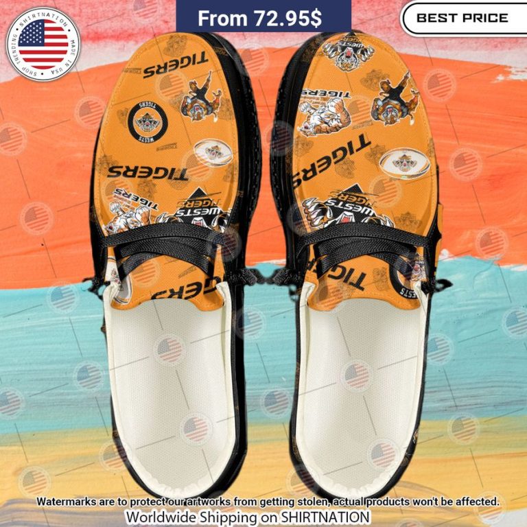 Wests Tigers Custom Hey Dude Shoes I like your dress, it is amazing