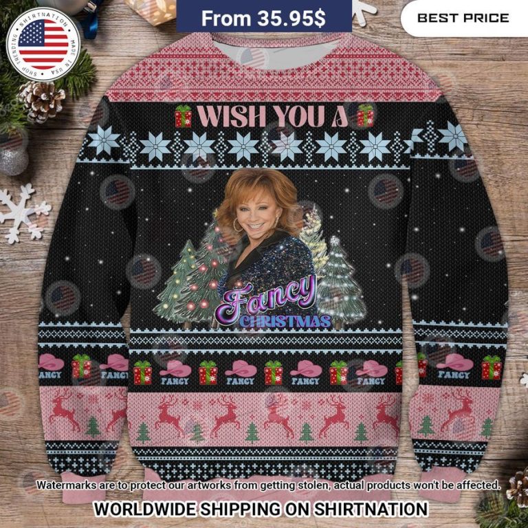 Wish You An Fancy Christmas Reba McEntire Sweater Super sober