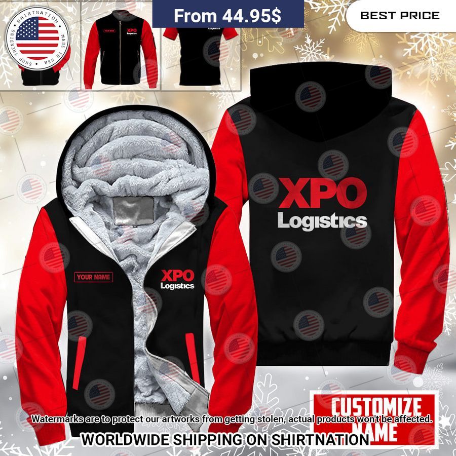 XPO Logistics Custom Fleece Hoodie Radiant and glowing Pic dear