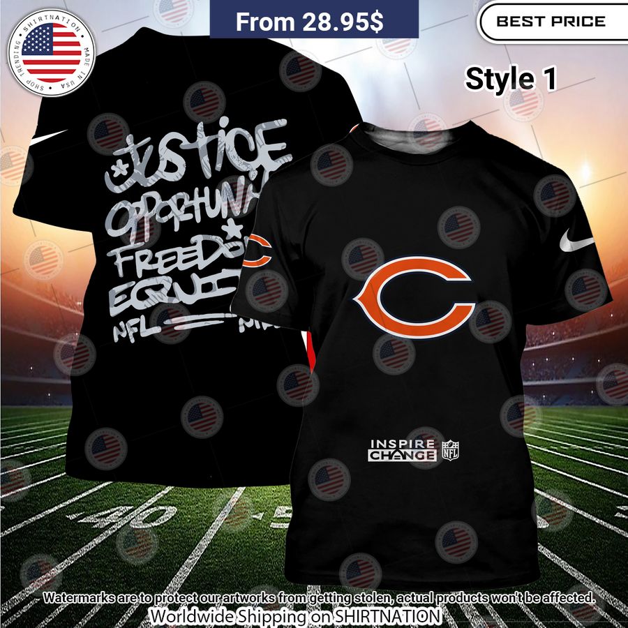 BEST Chicago Bears Justice Inspire Change Hoodie Trending picture dear
