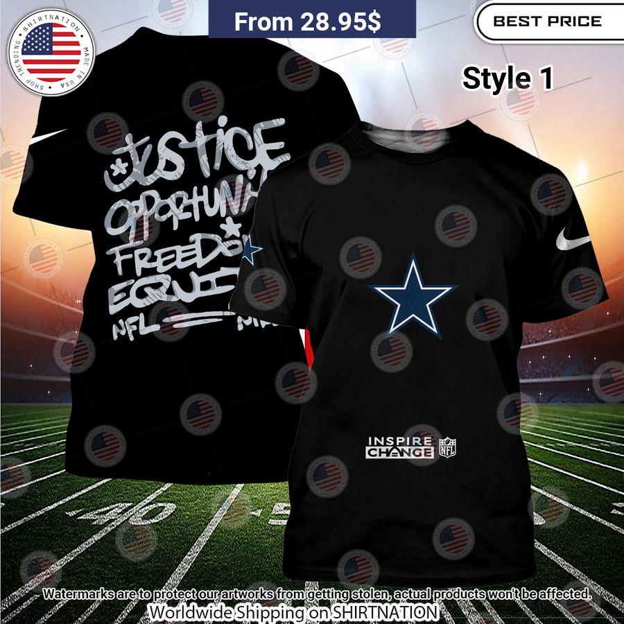 BEST Dallas Cowboys Justice Inspire Change Hoodie Rocking picture