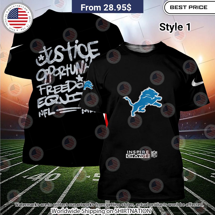 BEST Detroit Lions Justice Inspire Change Hoodie Best couple on earth
