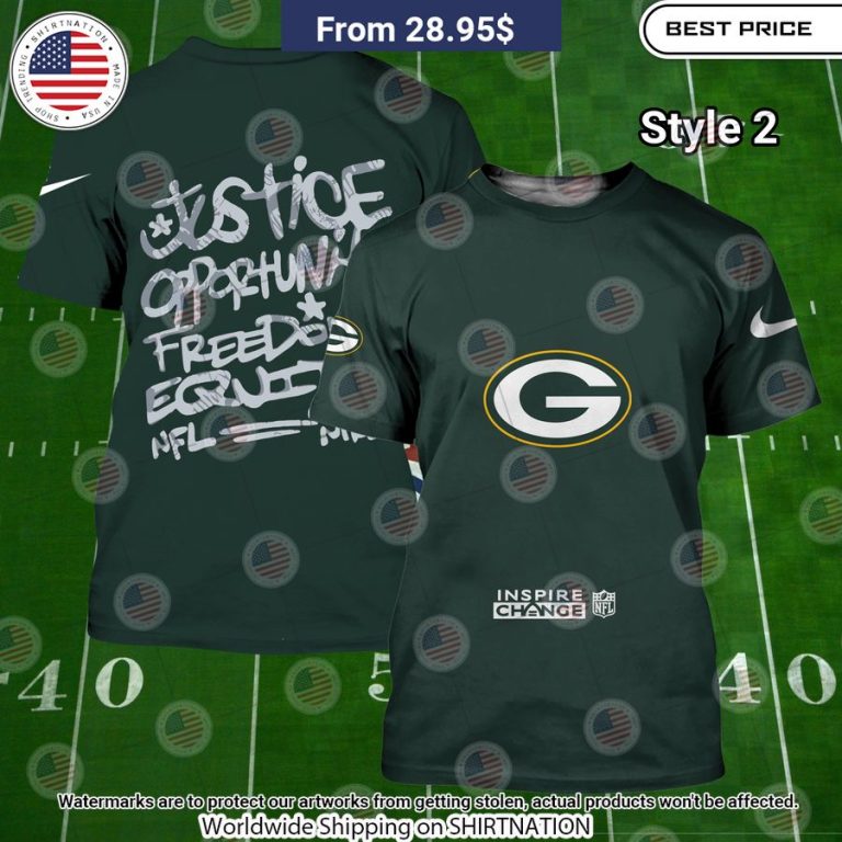 BEST Green Bay Packers Justice Inspire Change Hoodie Our hard working soul