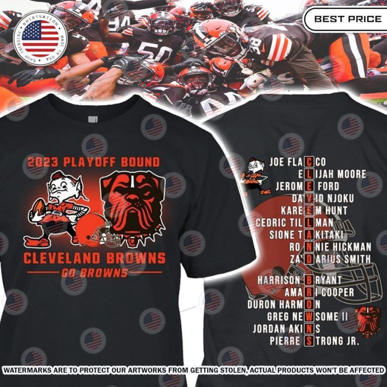 cleveland browns 2023 palyoff bound shirt 1