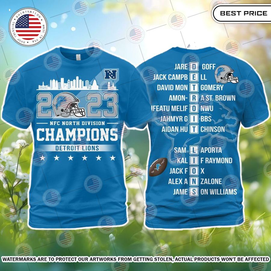 Detroit Lions 2023 NFC Champions Shirt Eye soothing picture dear