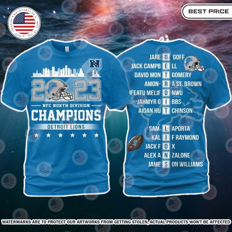 detroit lions 2023 nfc champions shirt 2