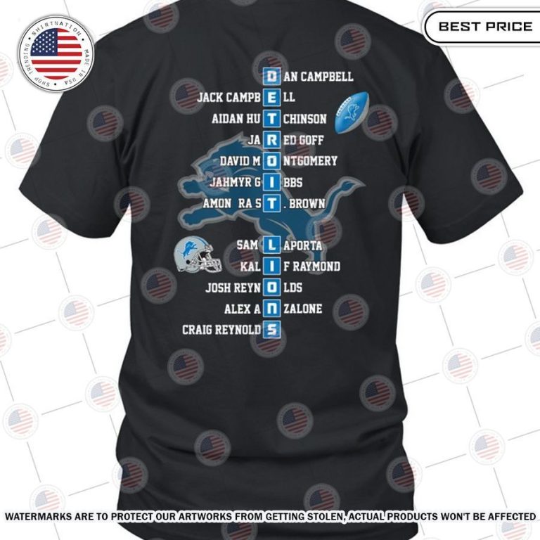 NFC Northern Division Detroit Lions Shirt You look elegant man