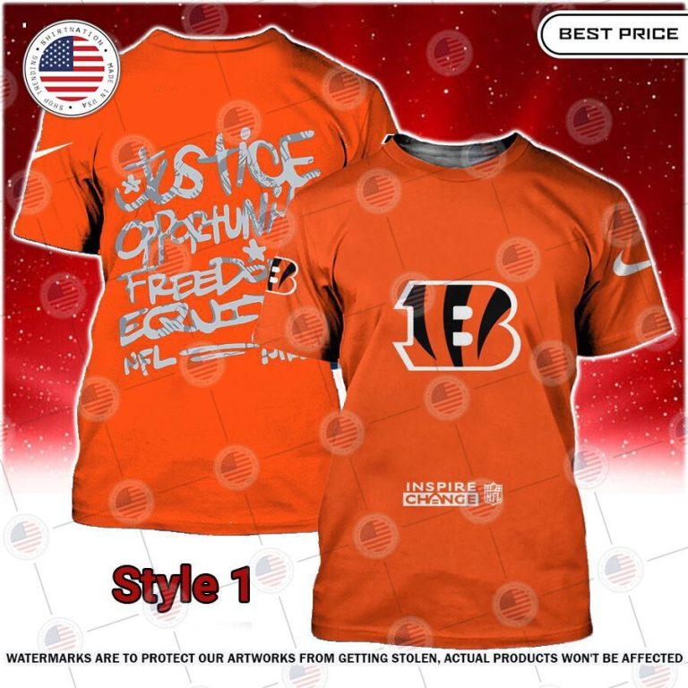 NFL Inspire Change Cincinnati Bengals Shirt You look elegant man