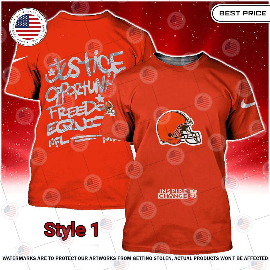 NFL Inspire Change Cleveland Browns Shirt Radiant and glowing Pic dear