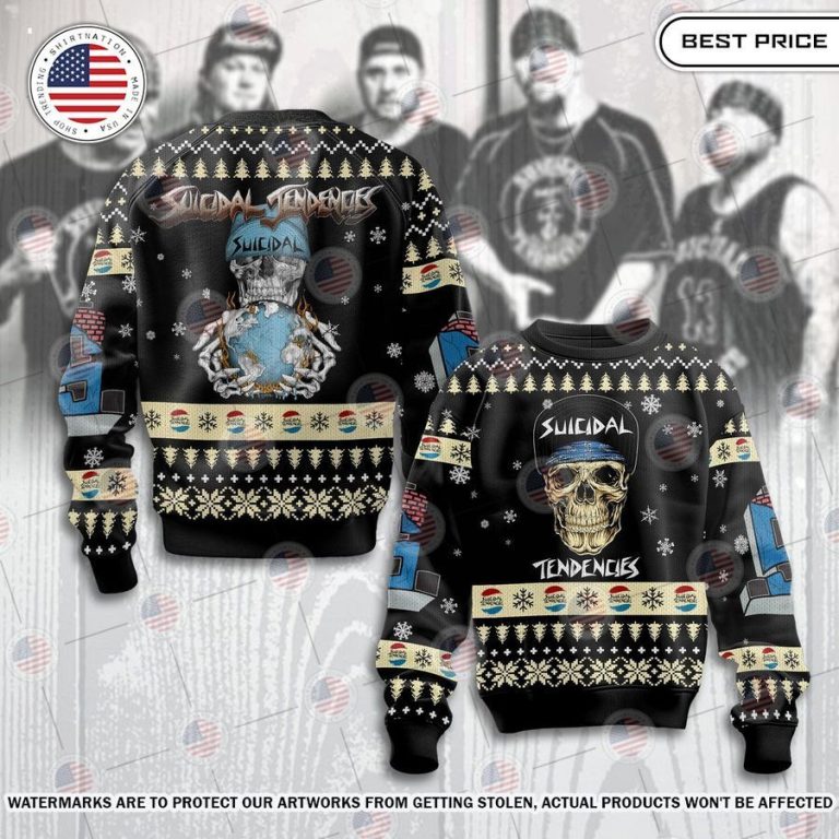 Suicidal Tendencies Christmas Sweater Cutting dash