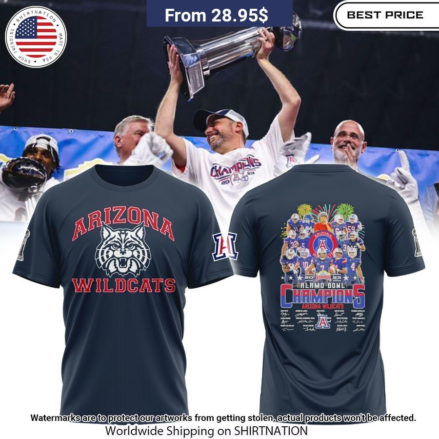 2023 Alamo Bowl Champions Arizona Wildcats Shirt Nice elegant click