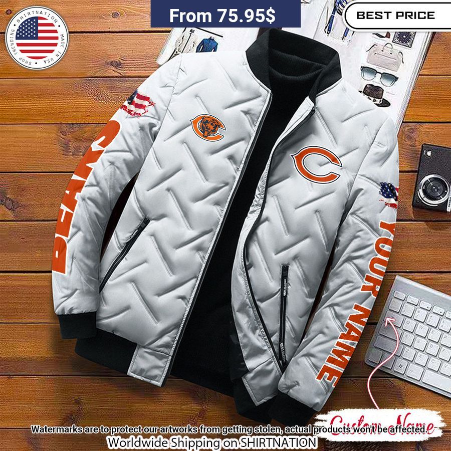 Chicago Bears Custom Puffer Jacket Nice shot bro