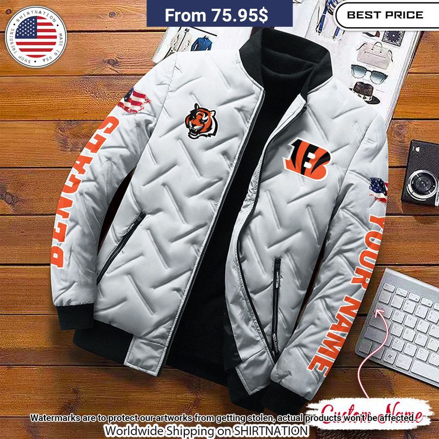 Cincinnati Bengals Custom Puffer Jacket Handsome as usual