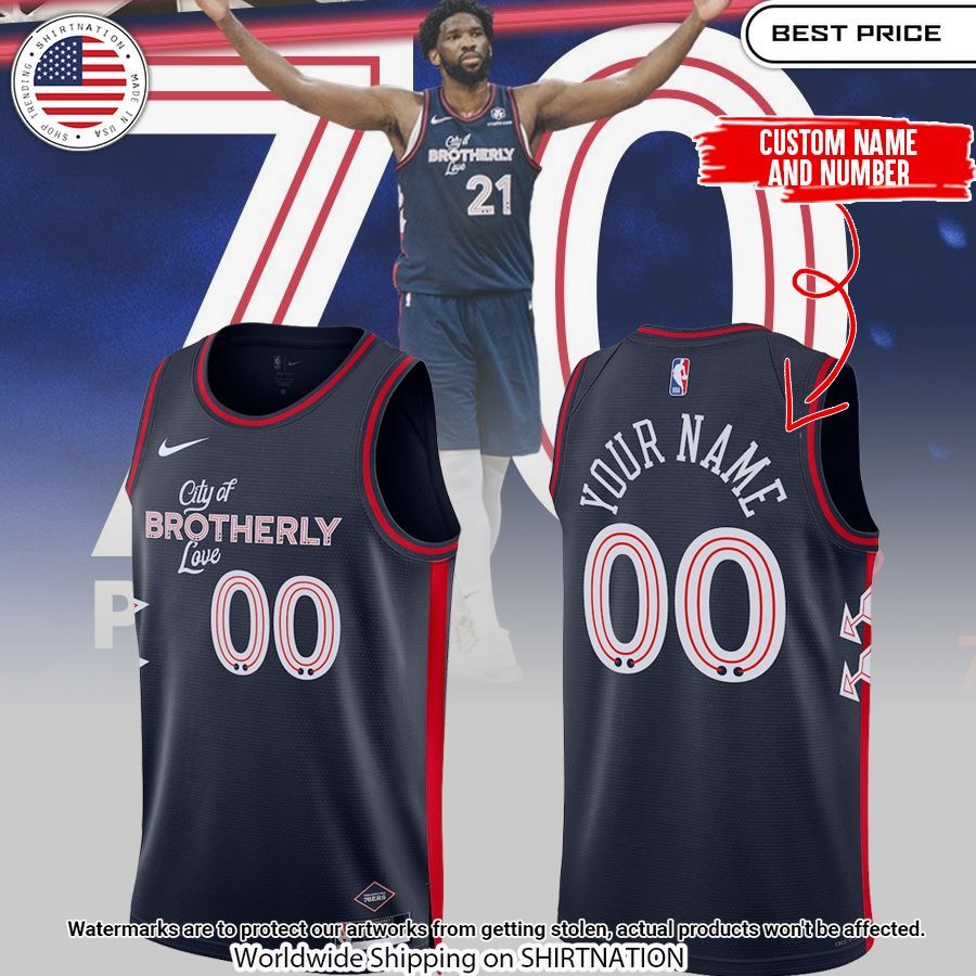city of brotherly love philadelphia 76ers joel embiid basketball jersey 1
