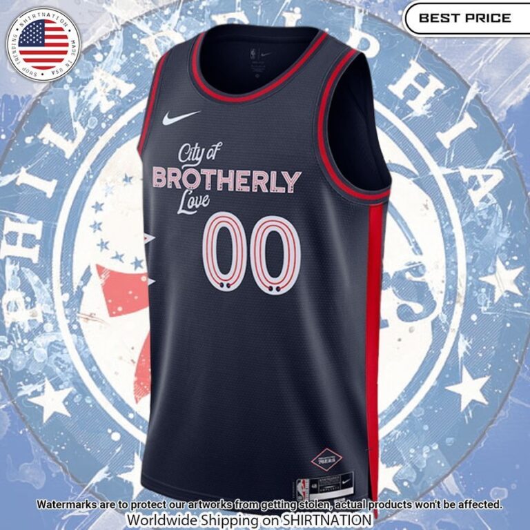 city of brotherly love philadelphia 76ers joel embiid basketball jersey 2