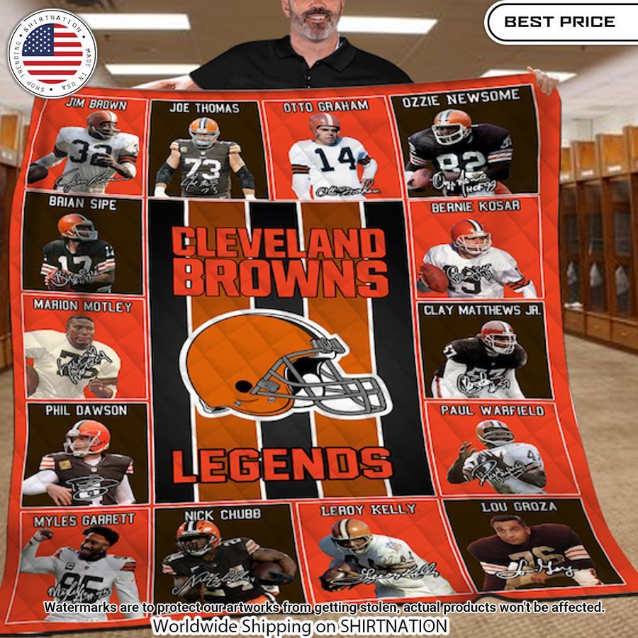 Cleveland Browns Legends players Blanket Elegant and sober Pic