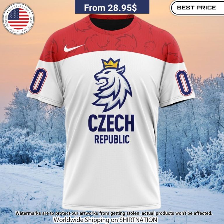 Czech National Ice Hockey Custom Kits Hoodie Impressive picture.