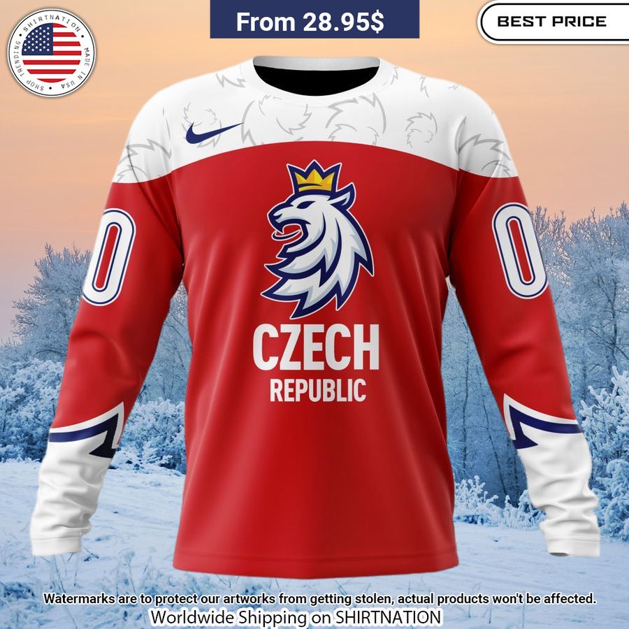 Czech National Ice Hockey Personalized Kits Hoodie Nice shot bro