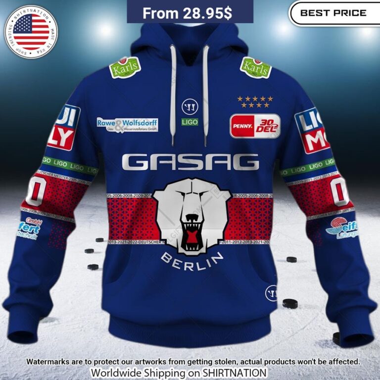 DEL Eisbaren Berlin 2324 Home Jersey Custom Hoodie This is awesome and unique