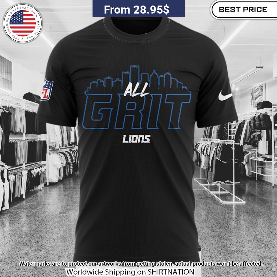Detroit Lions 2024 ALL GRIT Dan Campbell Shirt Nice Pic