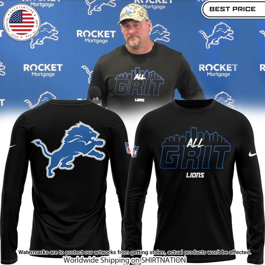 Detroit Lions 2024 ALL GRIT Dan Campbell Sweater Best click of yours