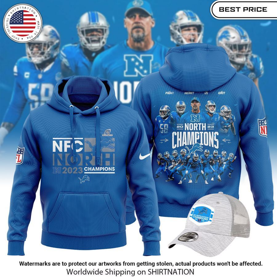 Detroit Lions NFC North Champions Hoodie Handsome as usual