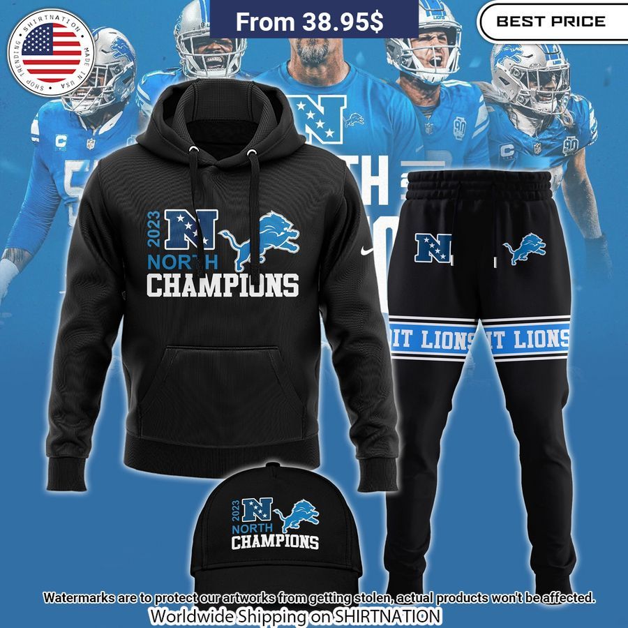 Detroit Lions Nike 2023 NFC North Division Champions Hoodie You look too weak