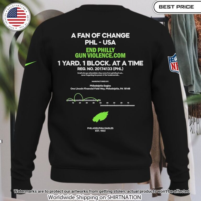 eagles a fan of change end philly gun violence sweater 2