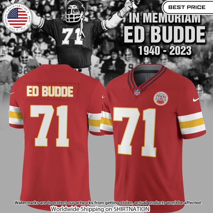 Ed Budde Kansas City Chiefs Football Jersey Amazing Pic