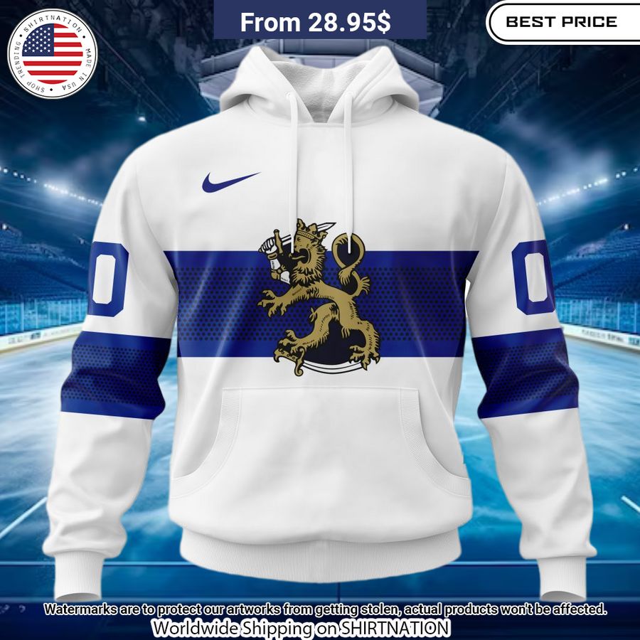 Finland National Ice Hockey Personalized Kits Hoodie Looking so nice