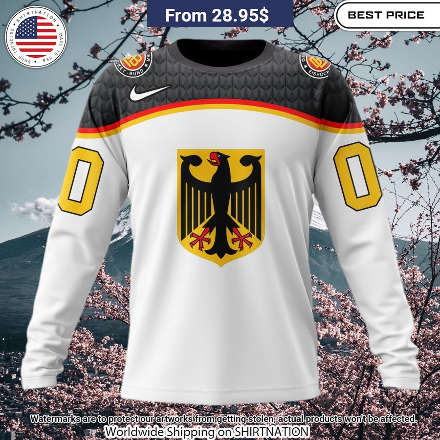 Germany National Ice Hockey Team Custom Kits Hoodie Elegant picture.