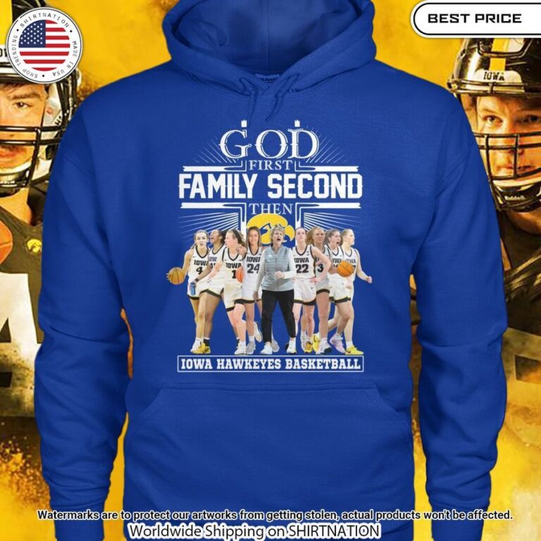 god first family second then iowa hawkeyes basketball shirt 2