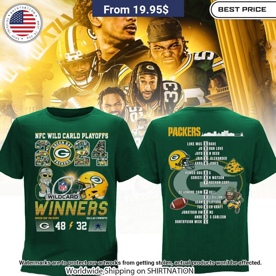 Green Bay Packers NFC Wild Card Playoffs Winners Shirt Coolosm