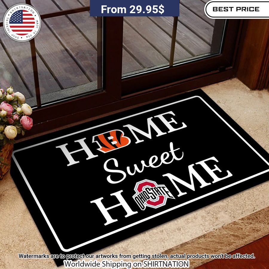 Home Sweet Home Cincinnati Bengals Ohio State Buckeyes Doormat My friends!